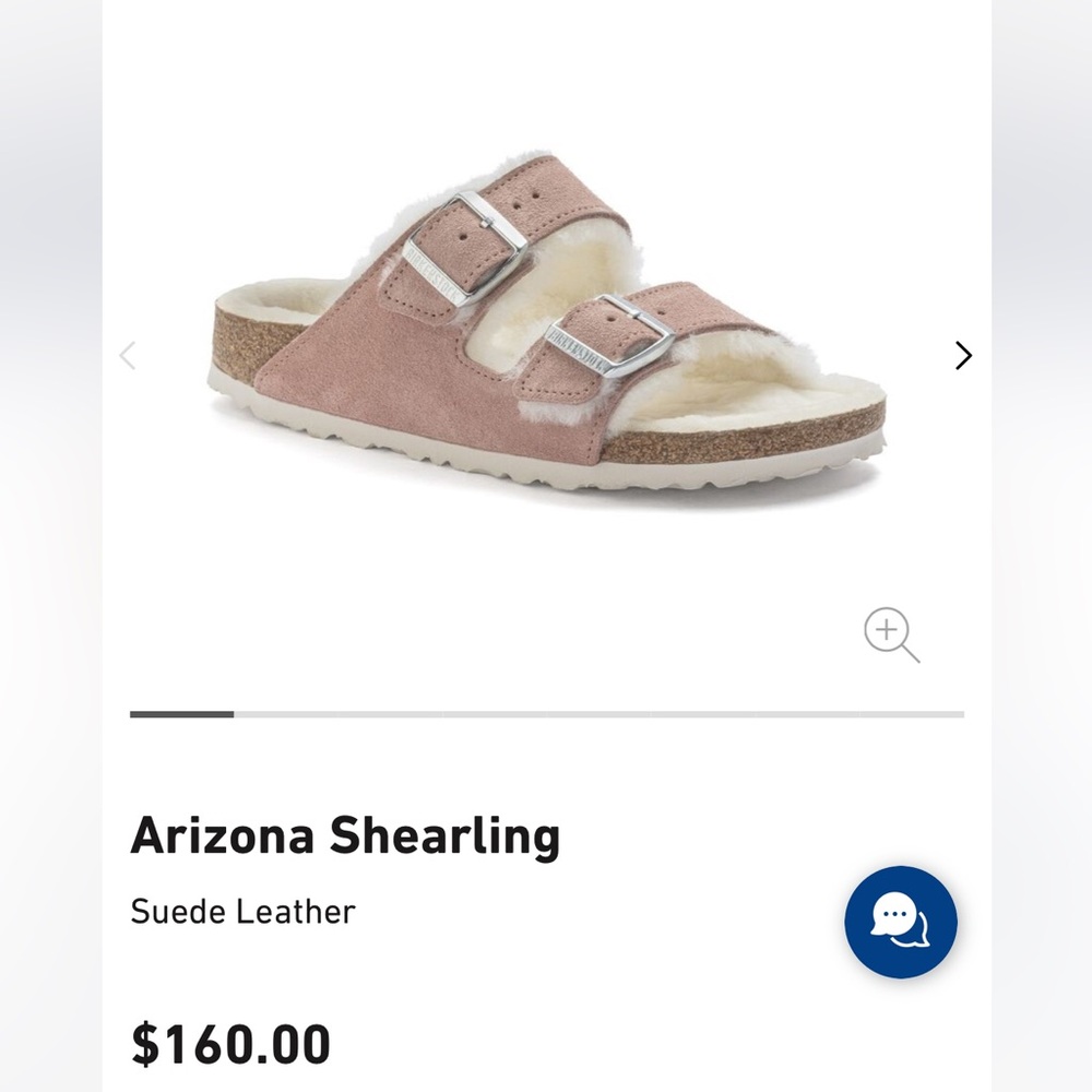 Birkenstock 37 pink clay suede Arizona in Shearling